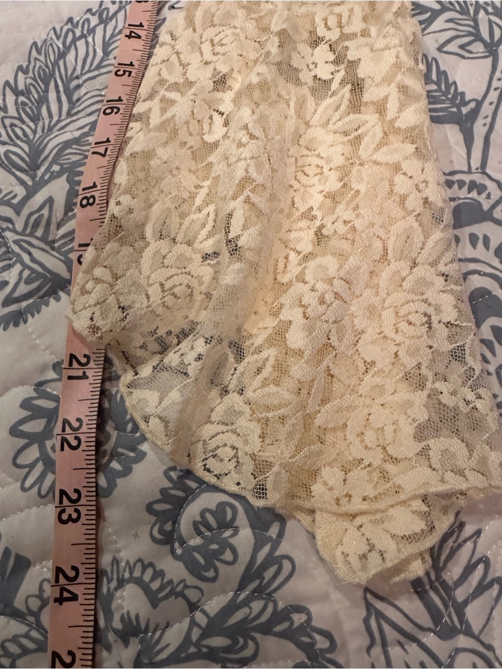 Cream Lace Bohemian/Renaissance Maxi Dress with Bell Sleeves - Picture 9 of 11